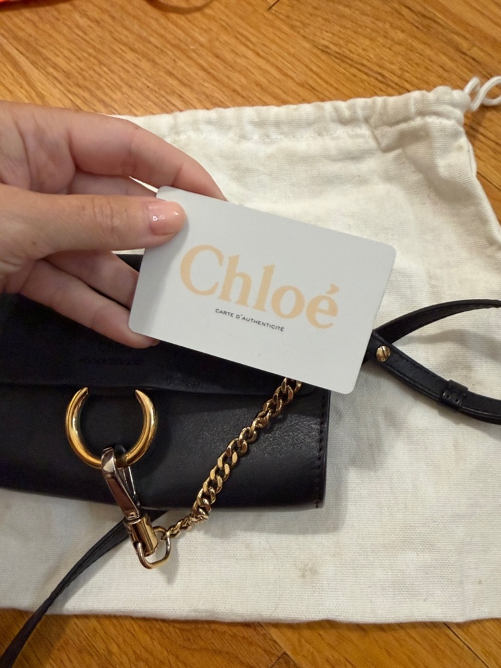 Authentic Chloe Faye Black Leather & Suede Crossbody Bag - Picture 8 of 8
